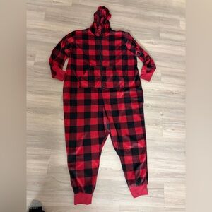 Torrid Red and Black Plaid Pajama Onesie